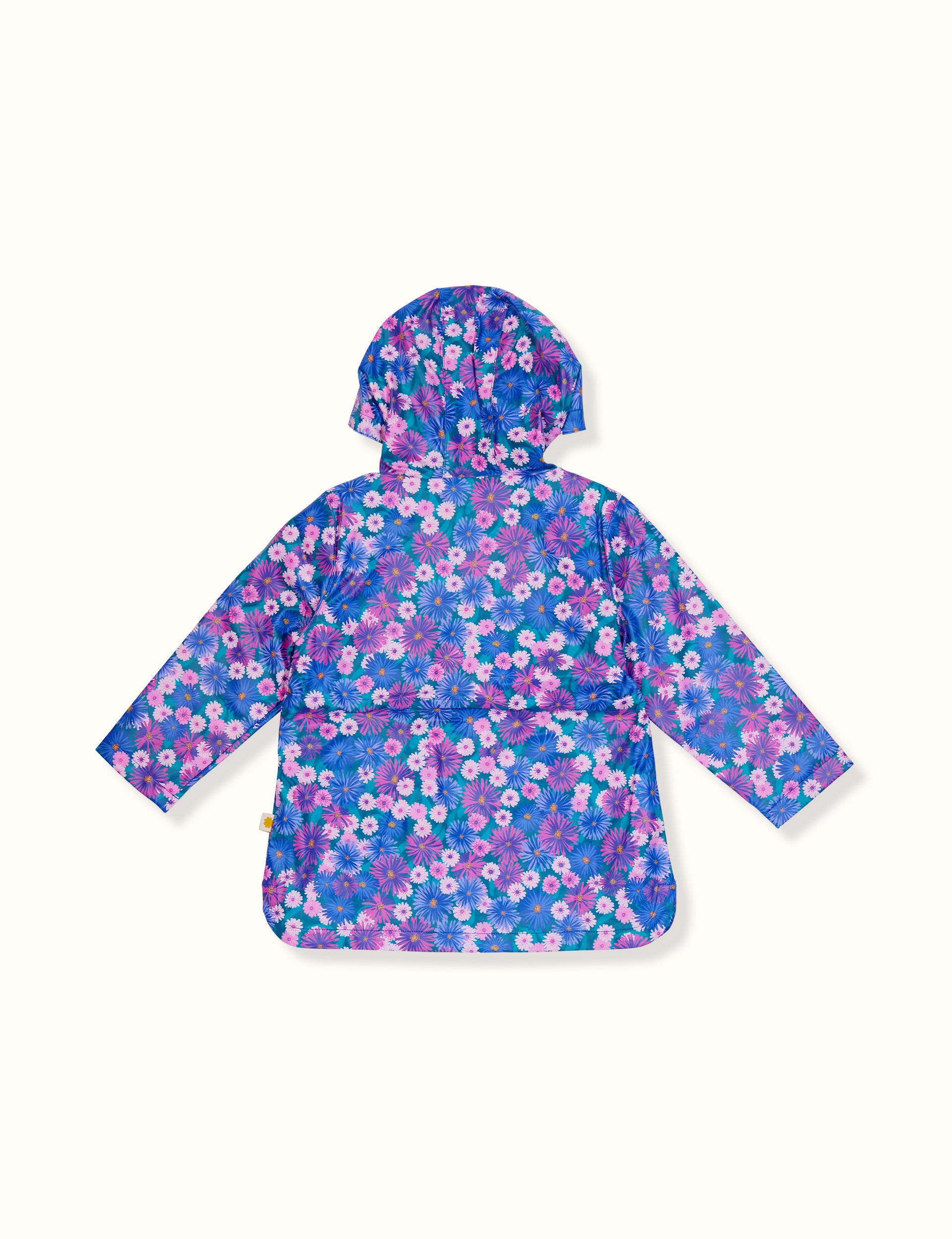 Garden Coral Print Raincoat Violet