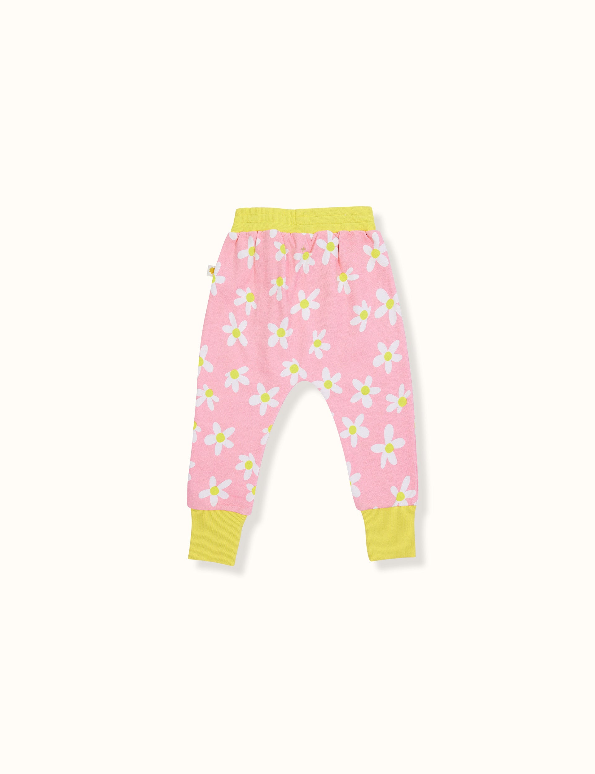 Dahlia Daisy Terry Sweatpants Pink