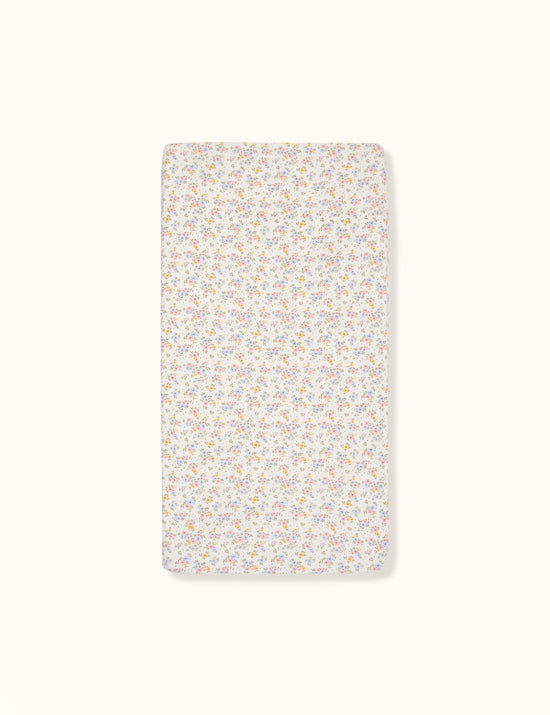 Ditzy Floral Print Fitted Sheet Antique White