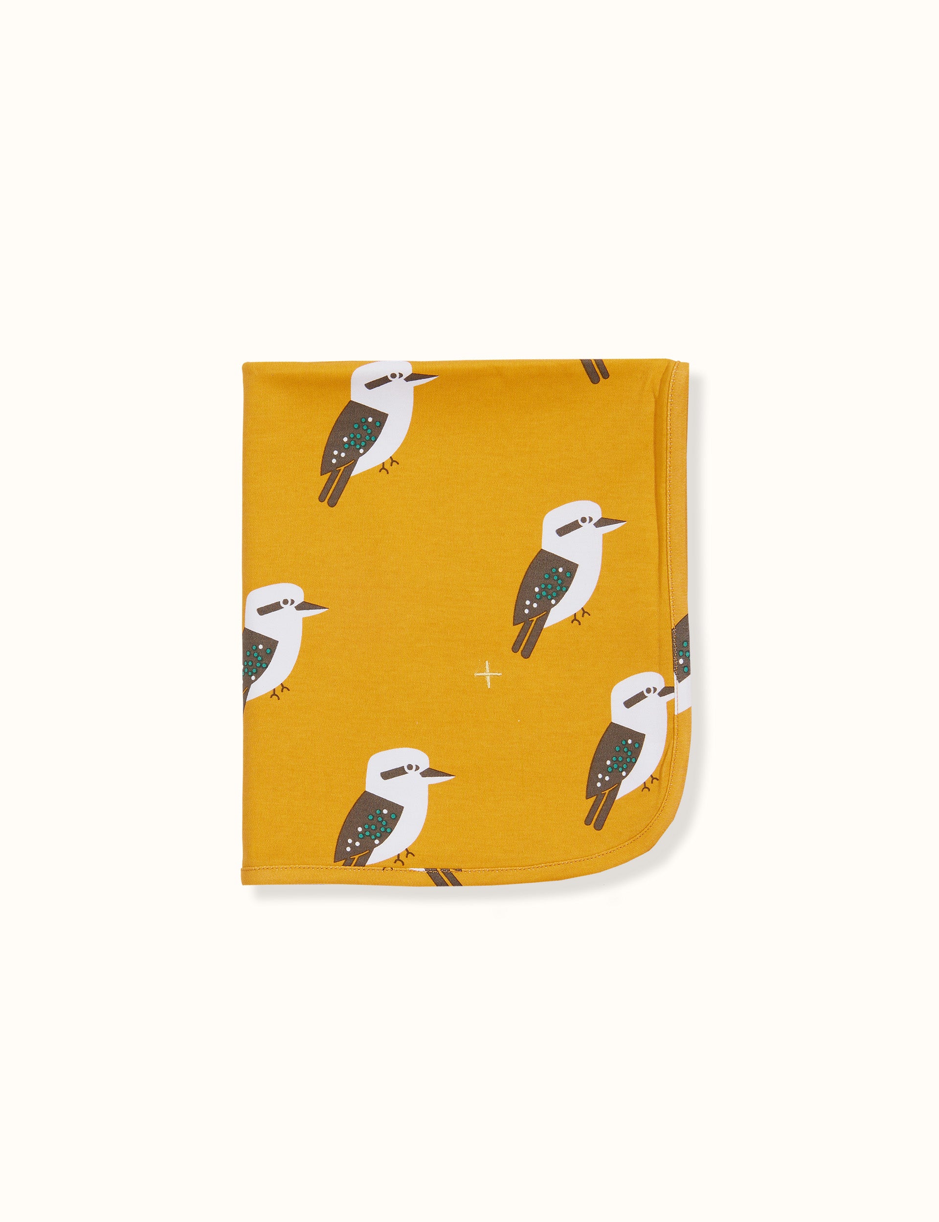 Kyle Kookaburra Print Baby Wrap Mustard