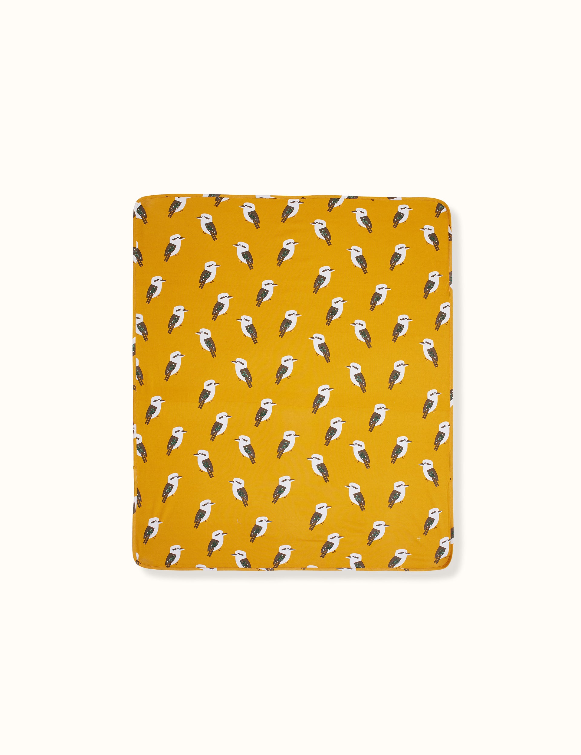 Kyle Kookaburra Print Baby Wrap Mustard