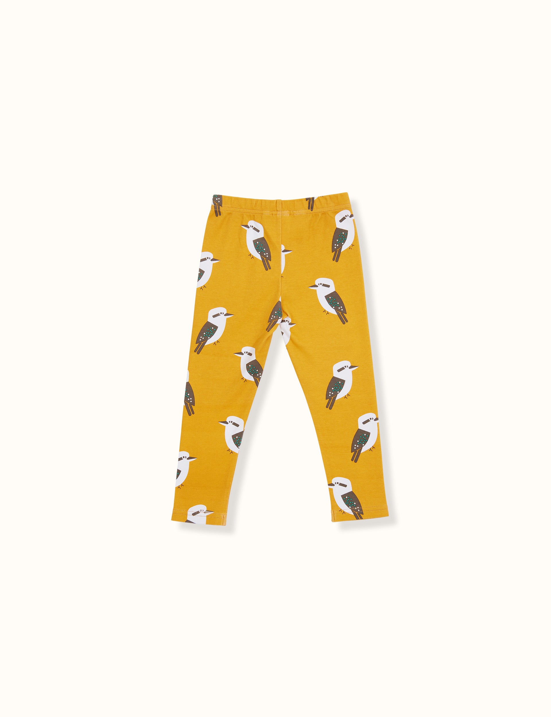 Kyle Kookaburra Print Leggings Mustard