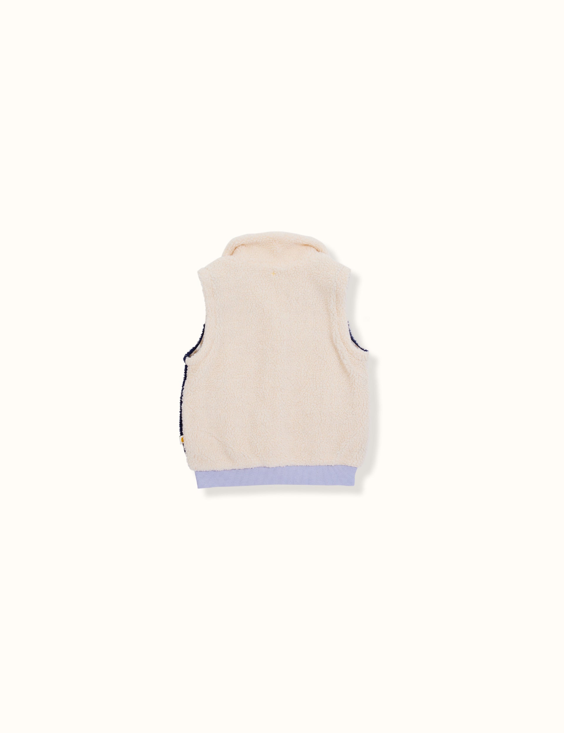 Maxx Shearling Jacket With Zip Off Sleeves Navy Cream