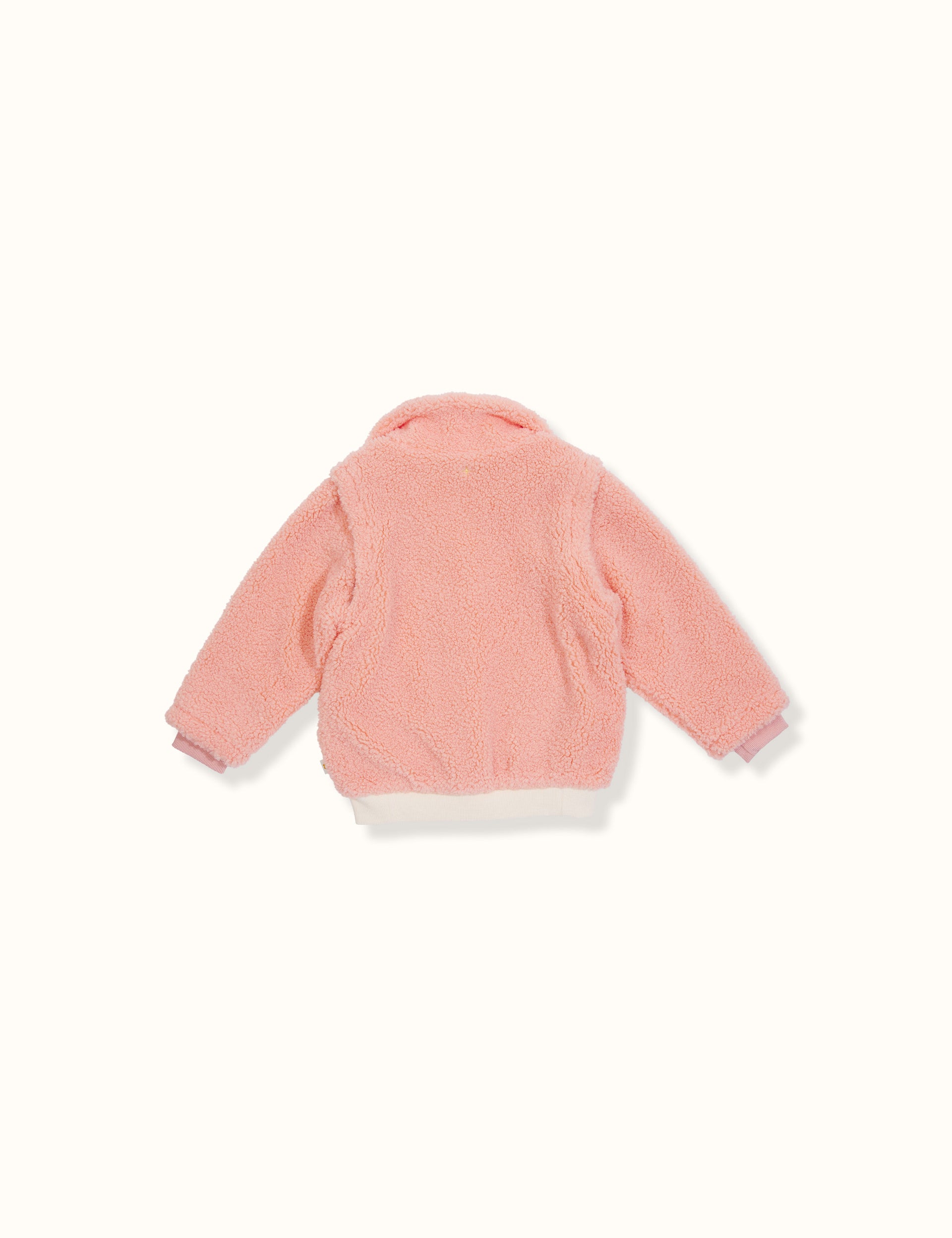 Maxx Shearling Jacket With Zip Off Sleeves Peach Cream
