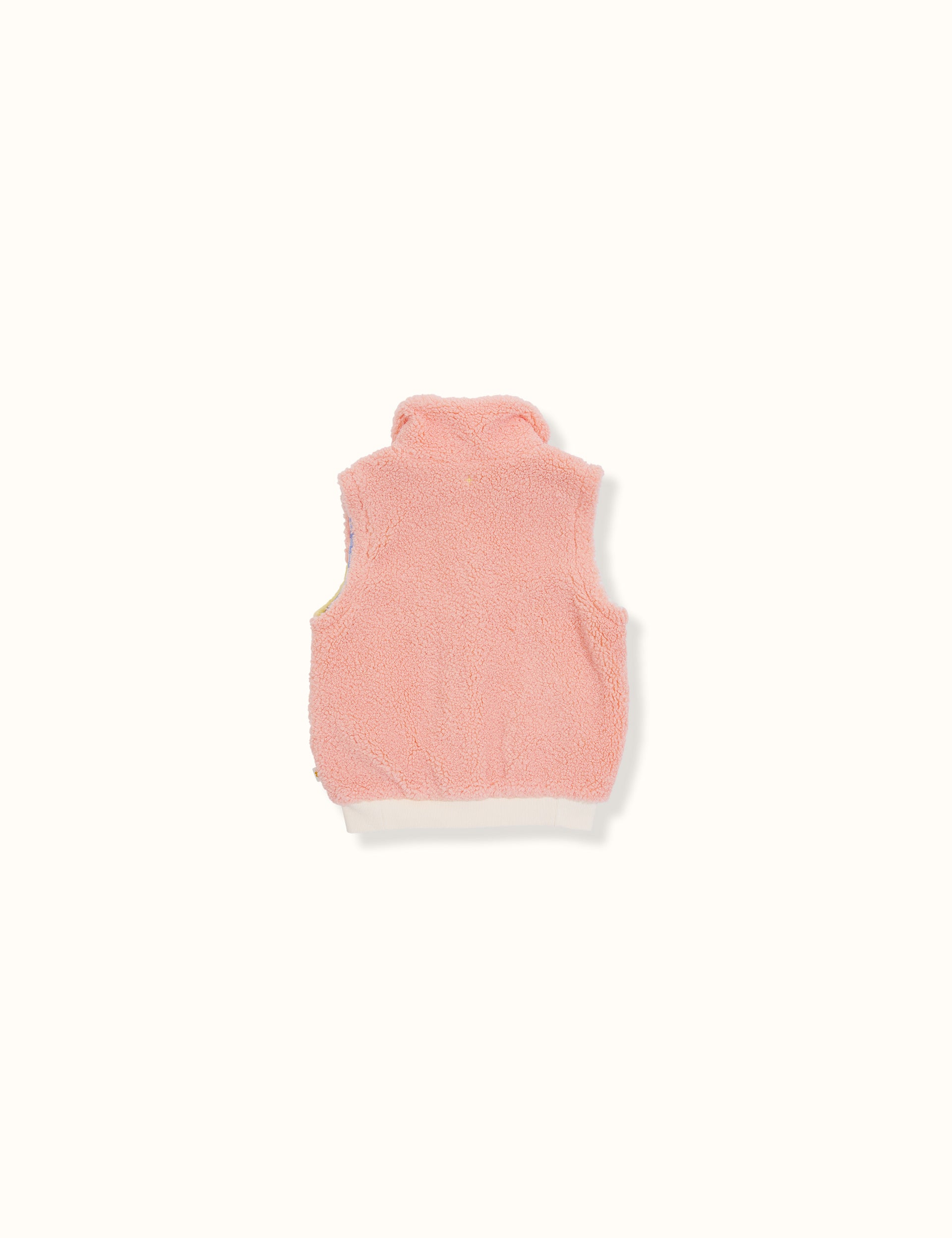 Maxx Shearling Jacket With Zip Off Sleeves Peach Cream
