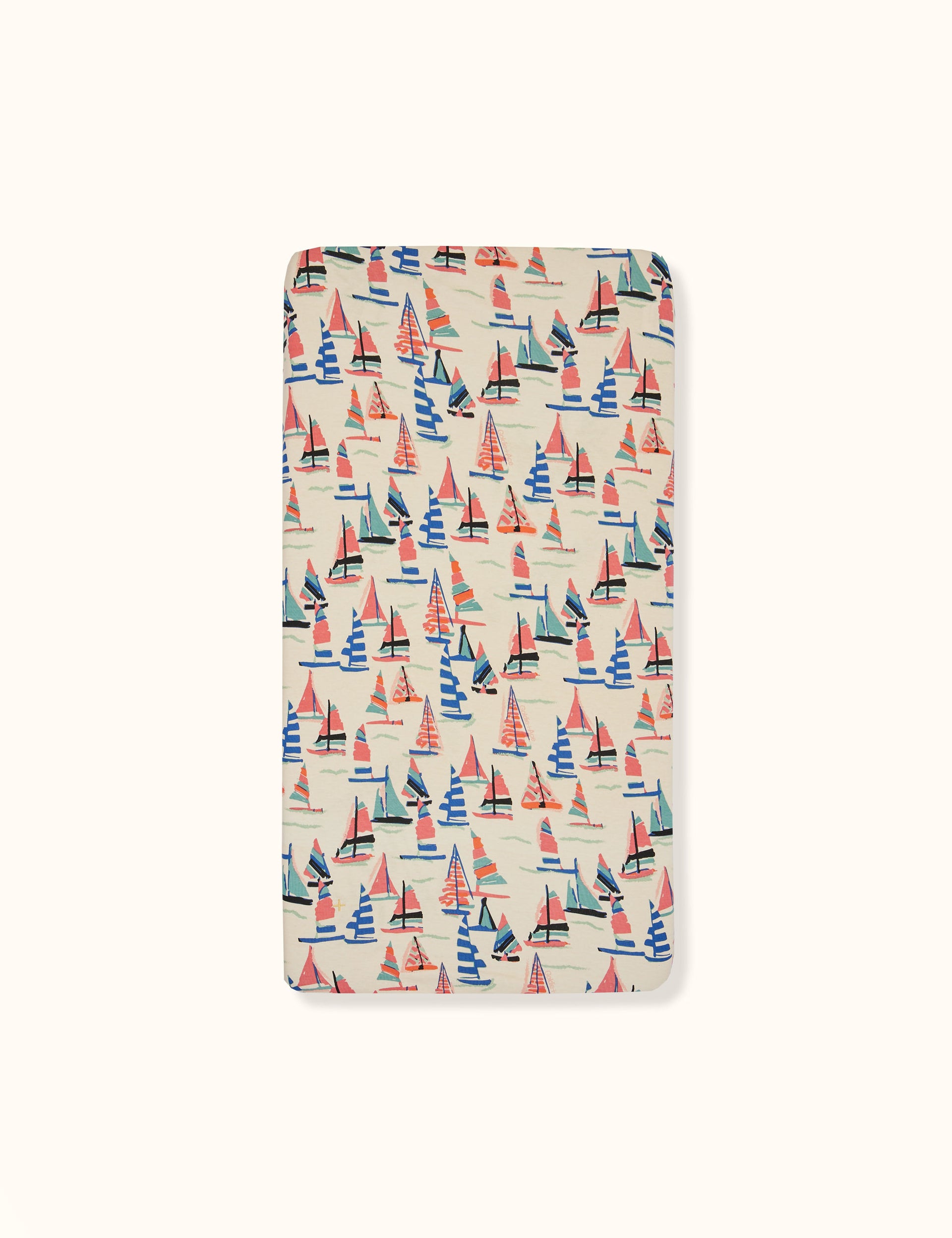 On The Bay Print Fitted Sheet Vanilla
