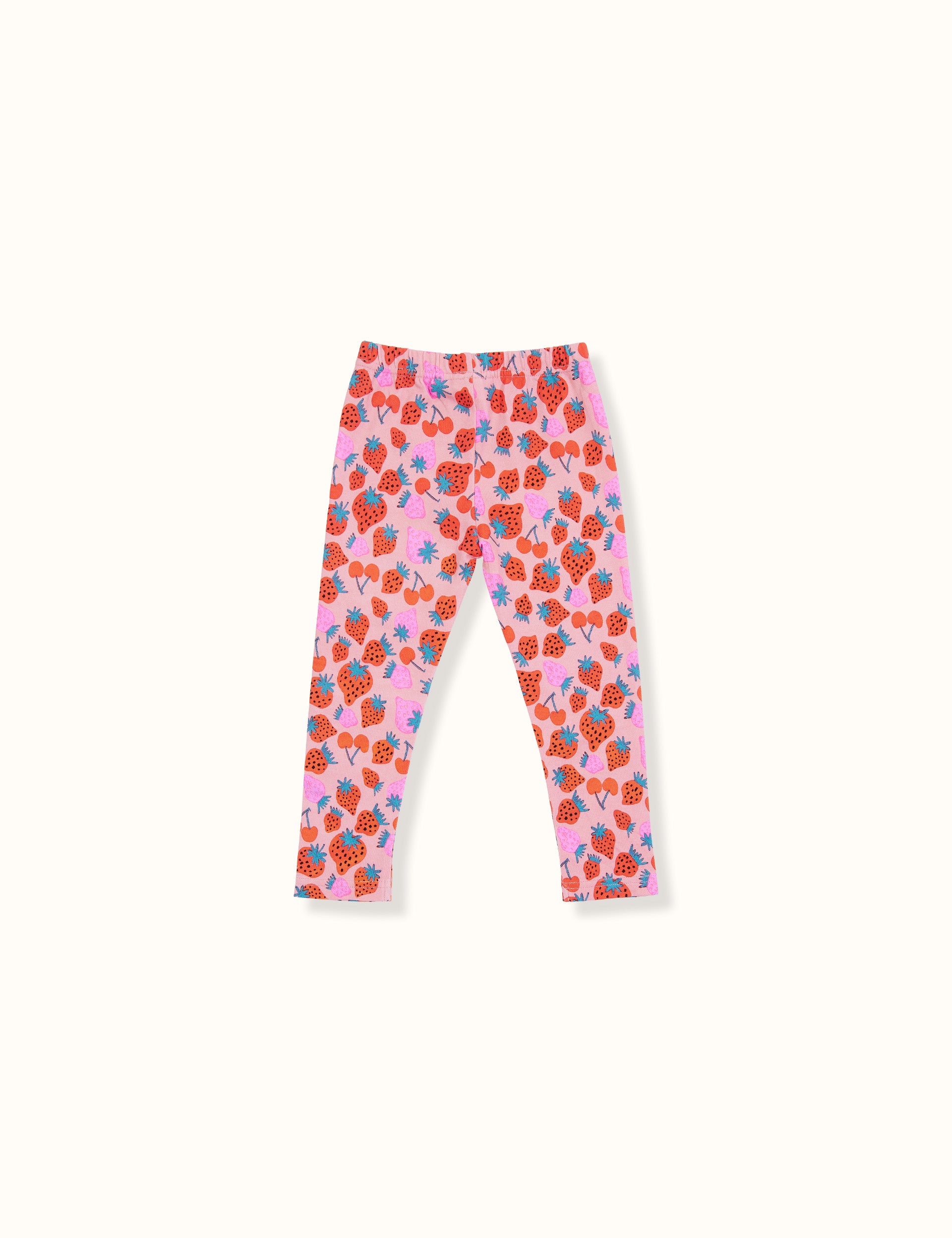 Sally Strawberry Print Leggings Pink