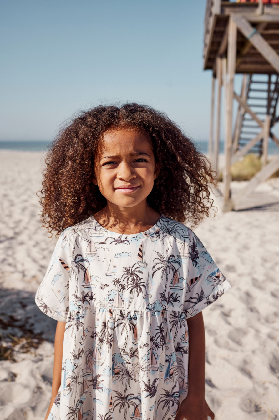 Lulu Tropicana Cotton Dress Natural