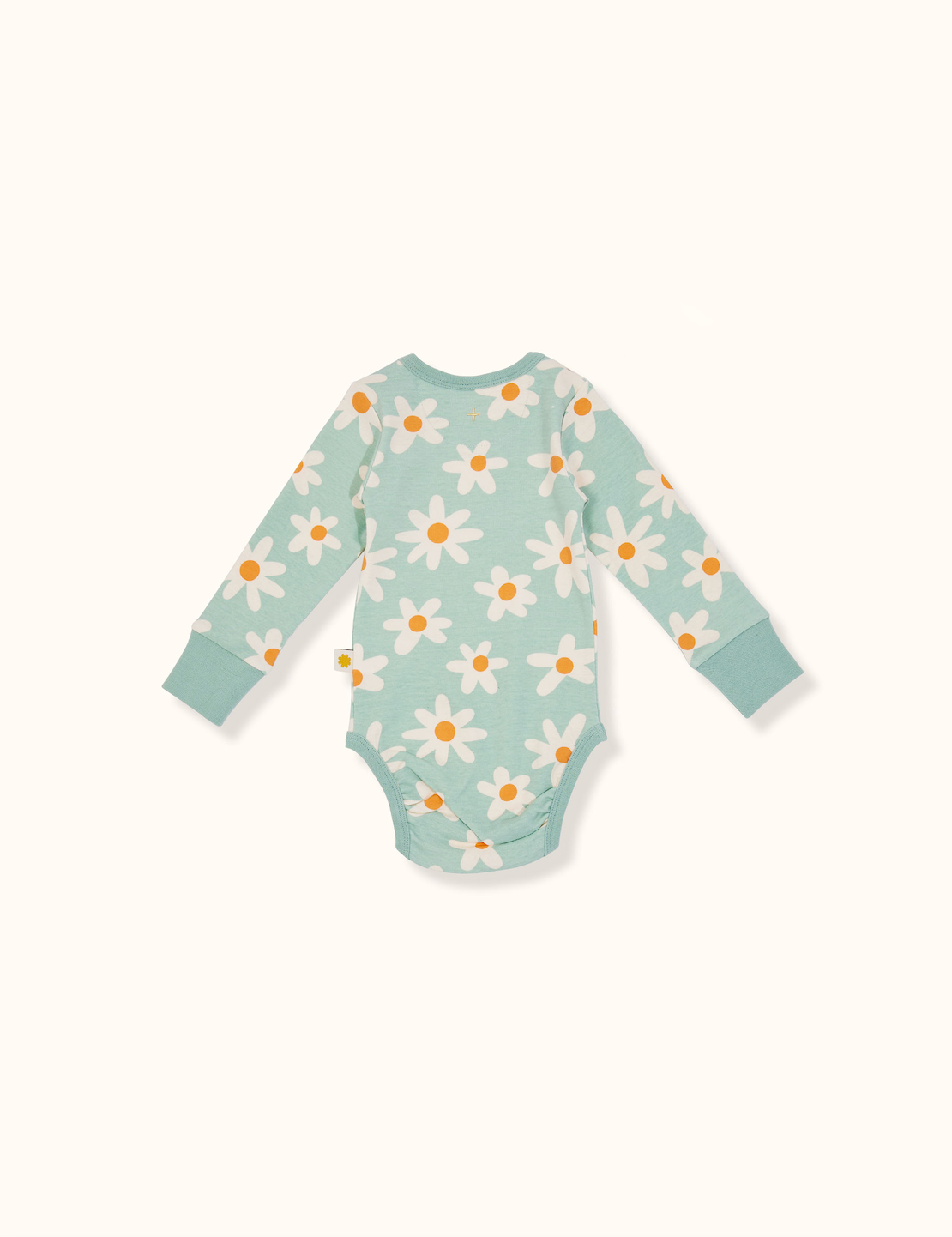 Mint Ditzy Daisy Long Sleeve Bodysuit