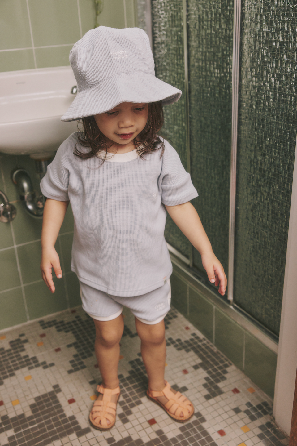 Goldie Waffle Bucket Hat Arctic Ice
