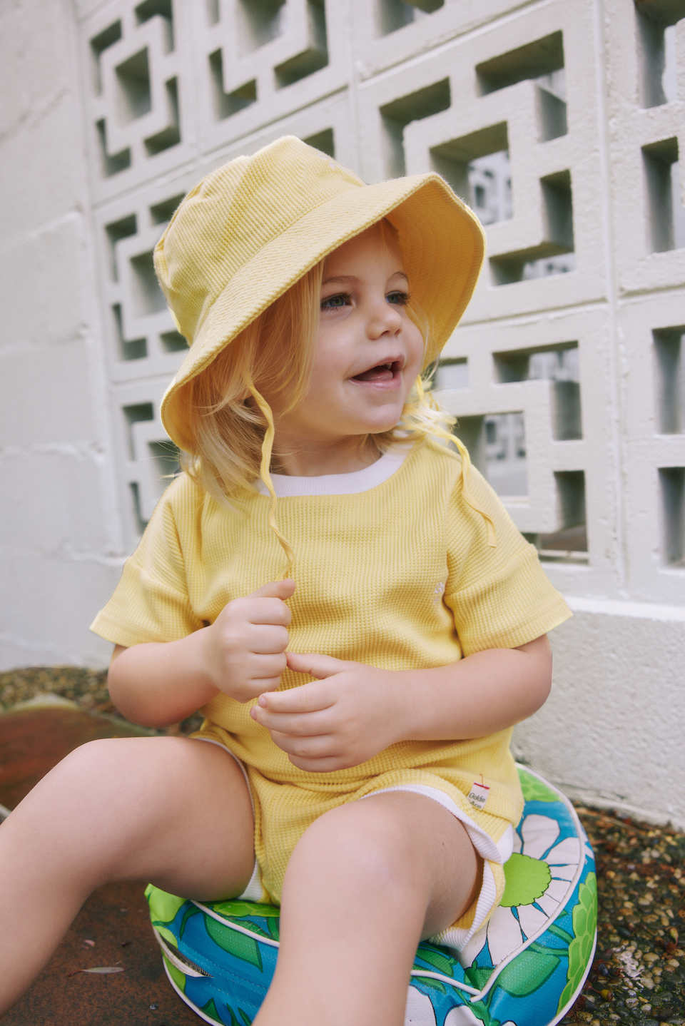 Goldie Waffle Bucket Hat Sunshine
