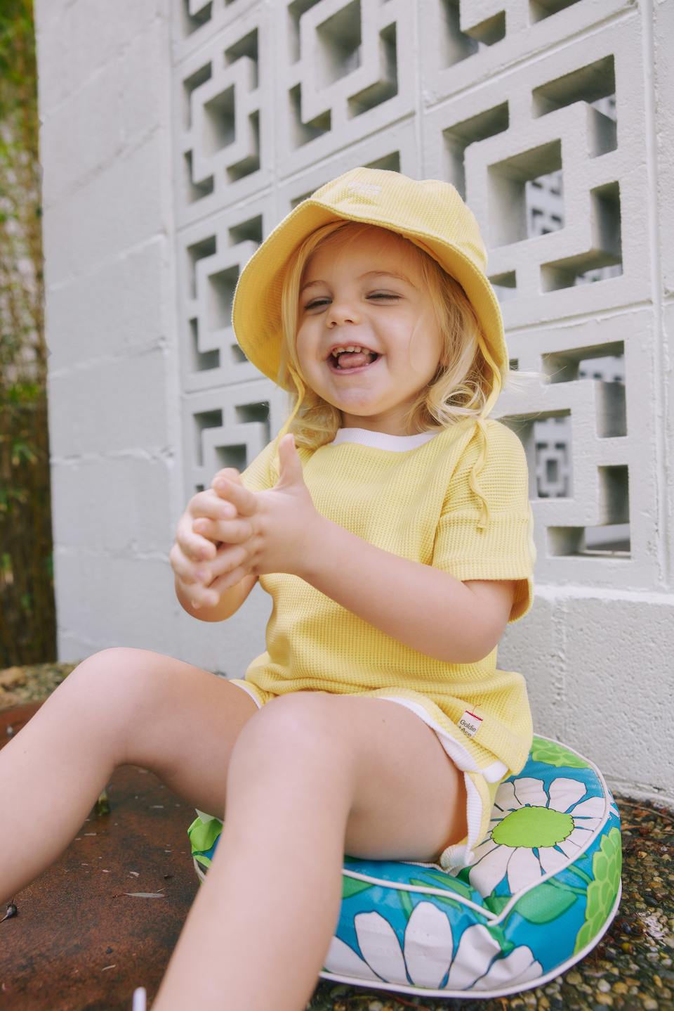 Goldie Waffle Tee Sunshine