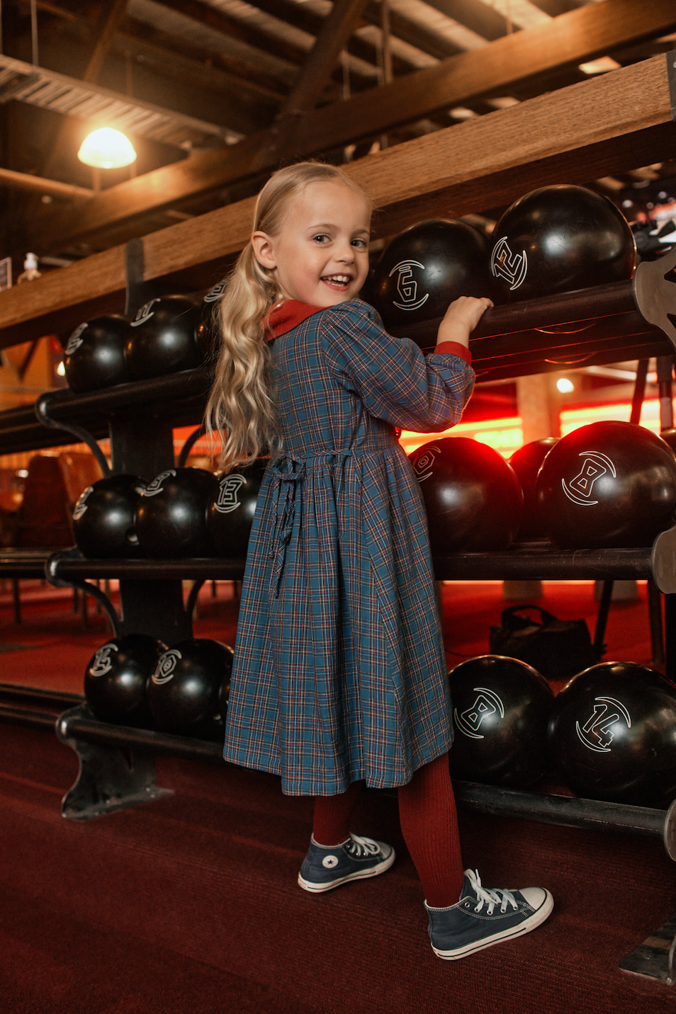 Ruby Check Dress Blue