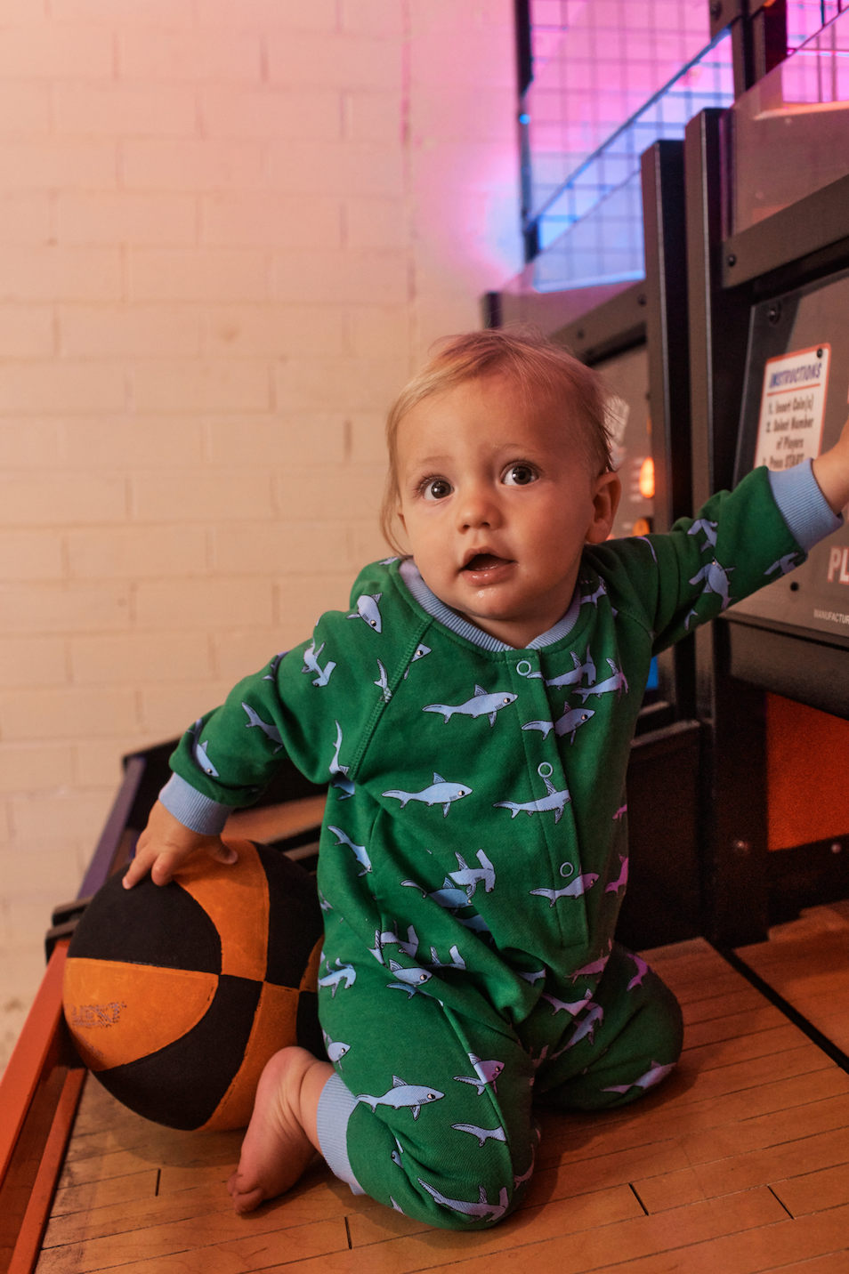 Sharks Terry Relaxed Romper Green