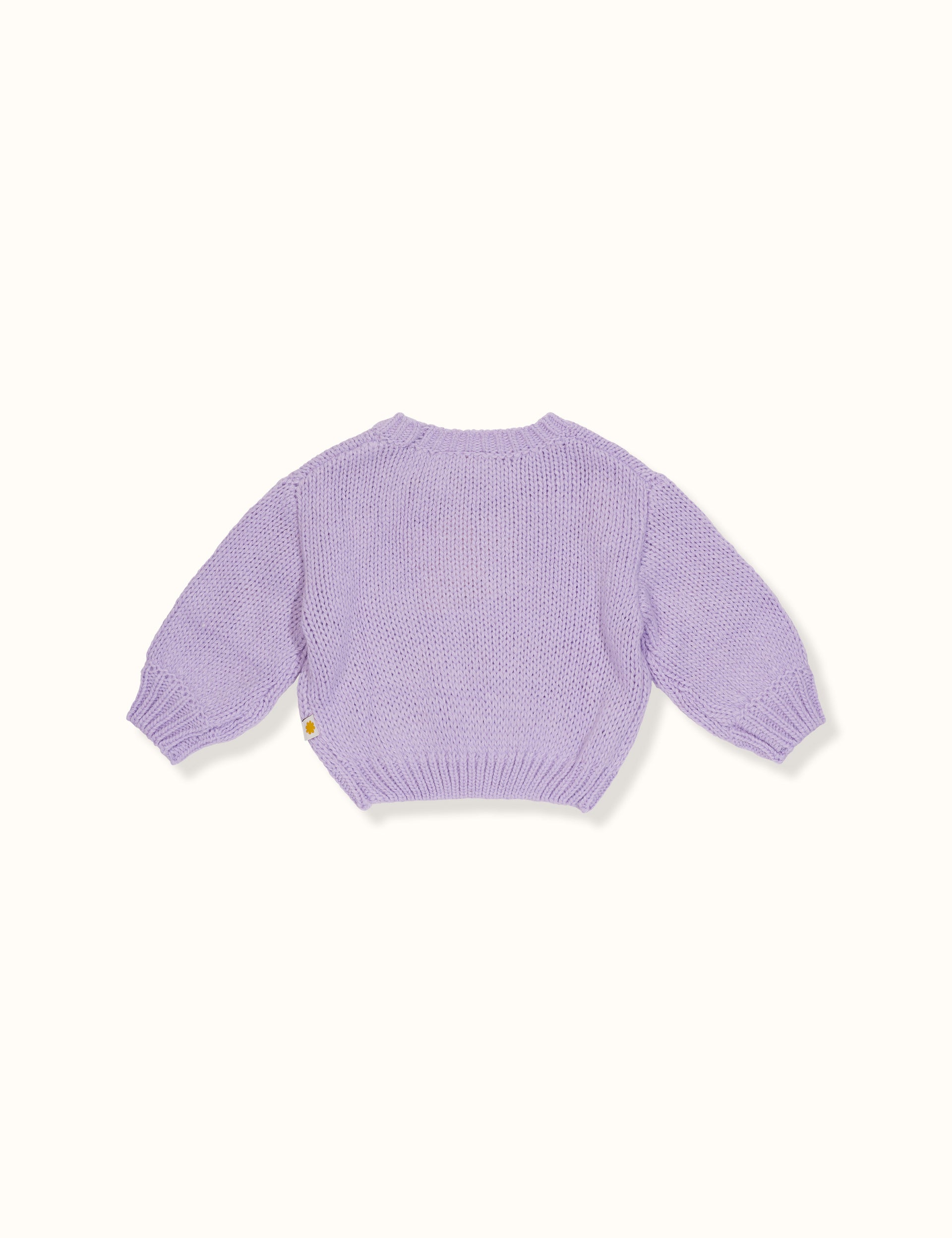 Susie Cropped Knit Sweater Purple
