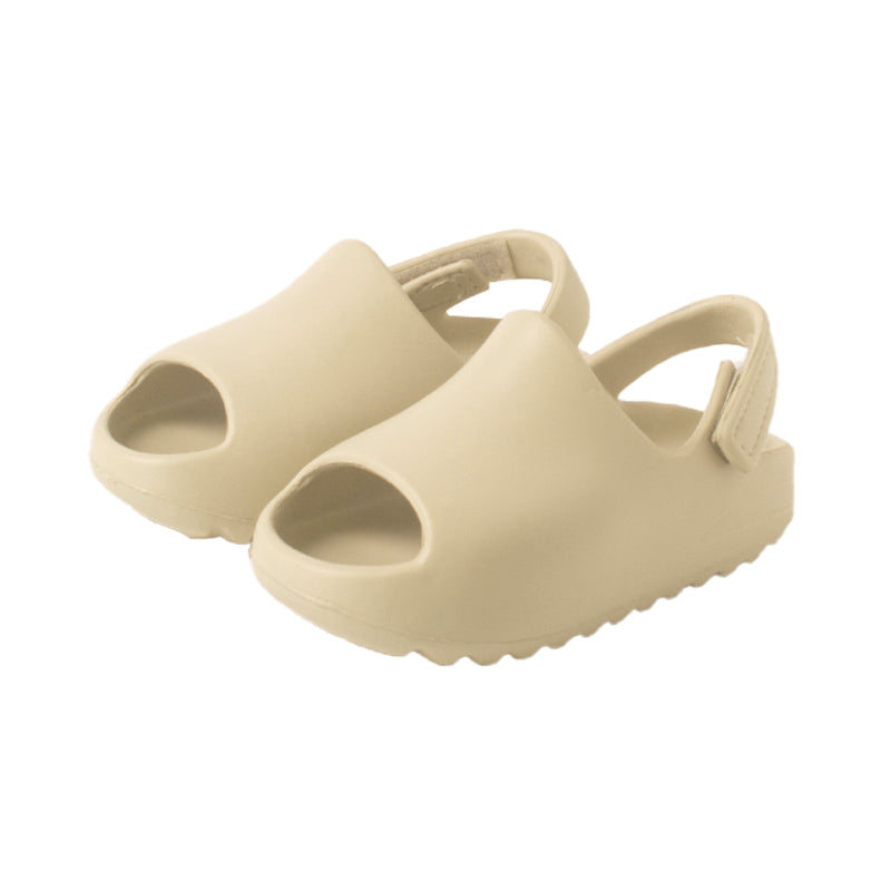 Slides With Strap Beige