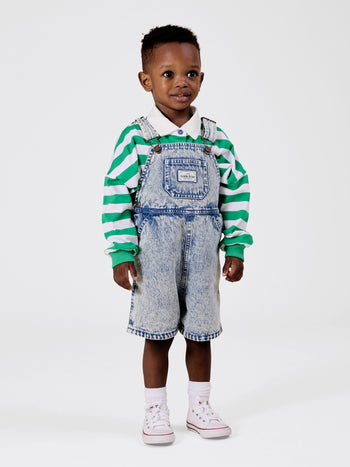 Burton Vintage Washed Denim Overalls Light Denim
