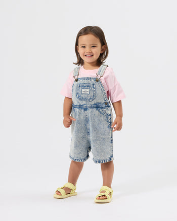 Burton Vintage Washed Denim Overalls Light Denim