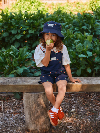 Mini Strawberry Embroidered Burton Overalls