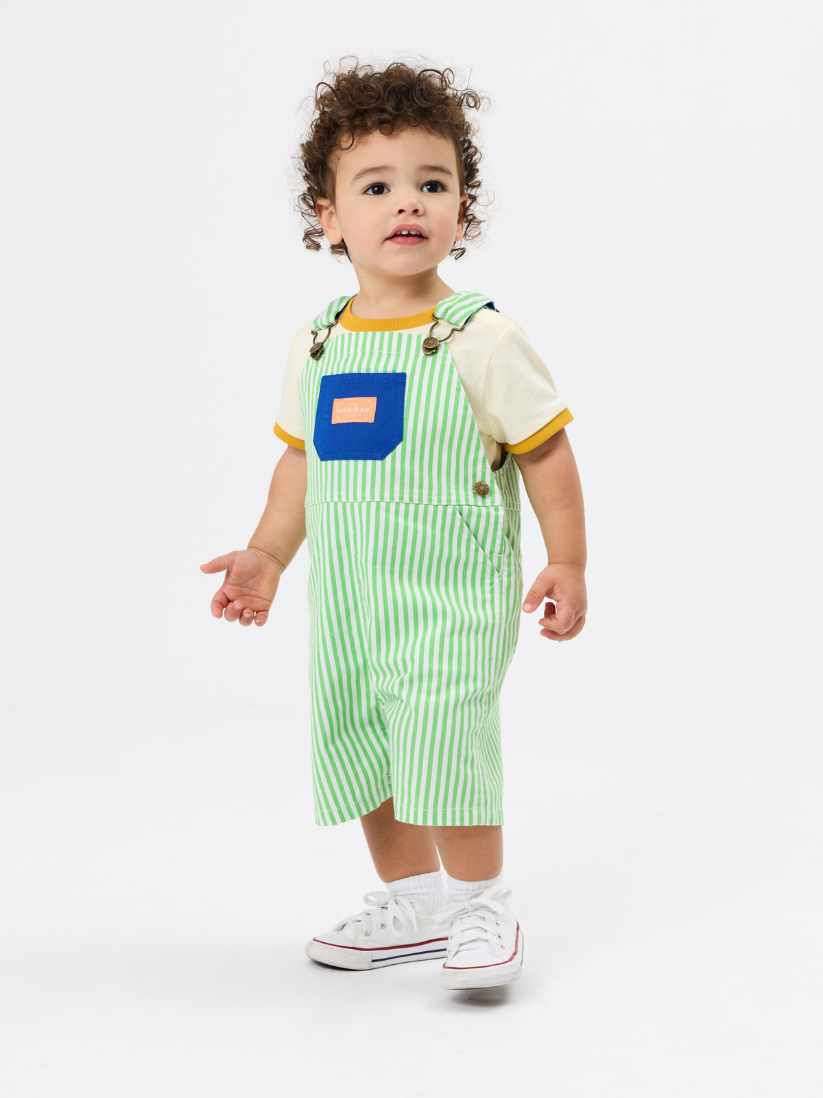 Lime Stripe Burton Overalls