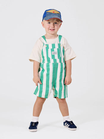 Happy Stripe Button Burton Overalls