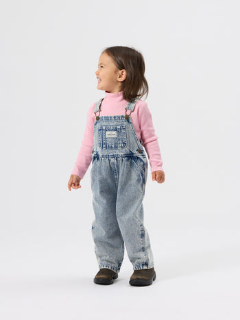 Austin Vintage Washed Denim Overalls Light Denim