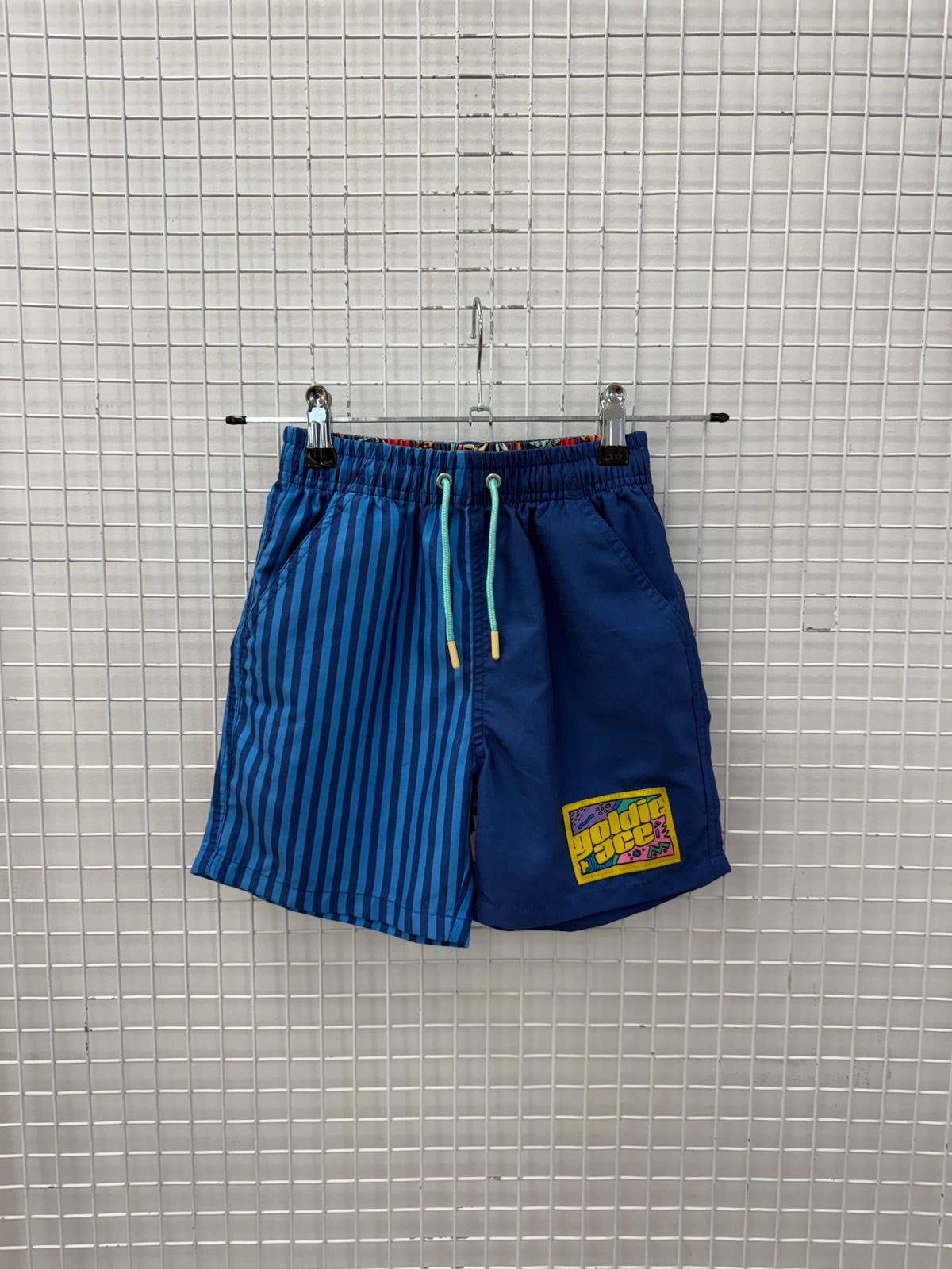BLUE STRIPE BOARD SHORTS - 6Y