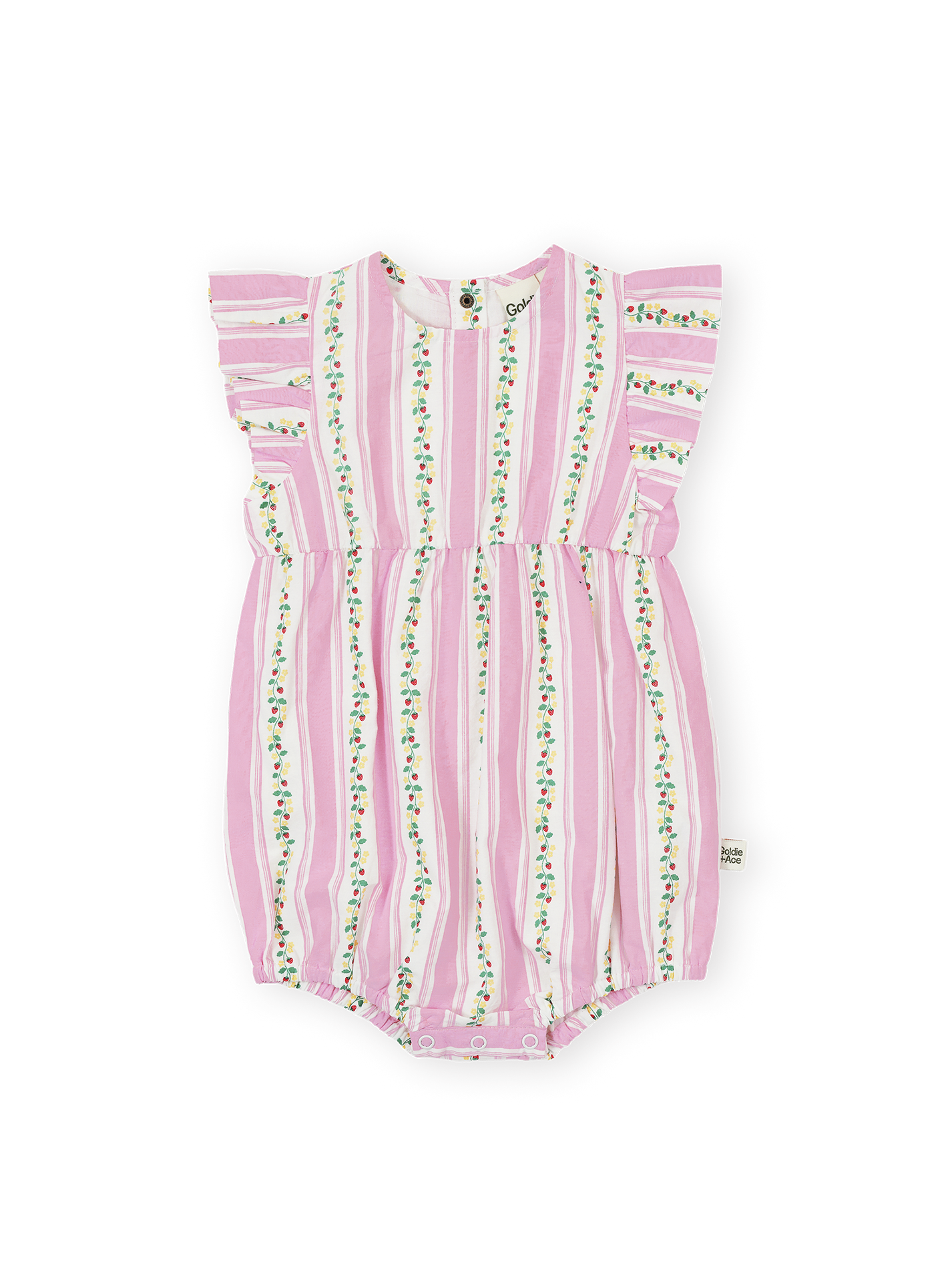 Antique Stripe Strawberry Lani Romper