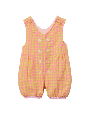 Sherbet Check Bubble Romper