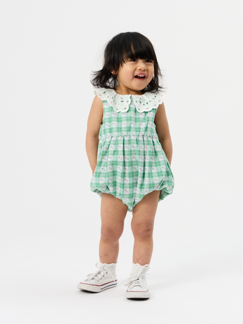 Meadow Gingham Collared Romper