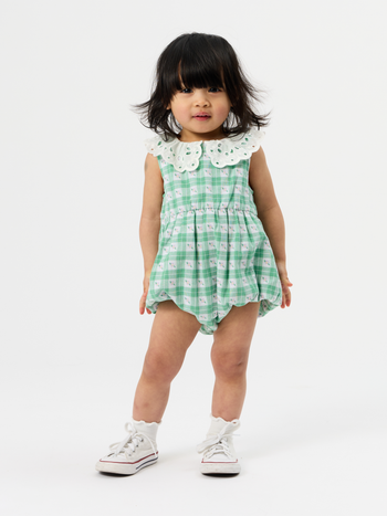 Meadow Gingham Collared Romper
