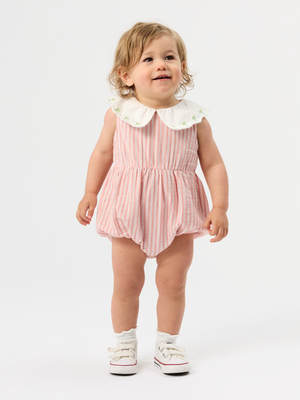Stripe Collared Romper