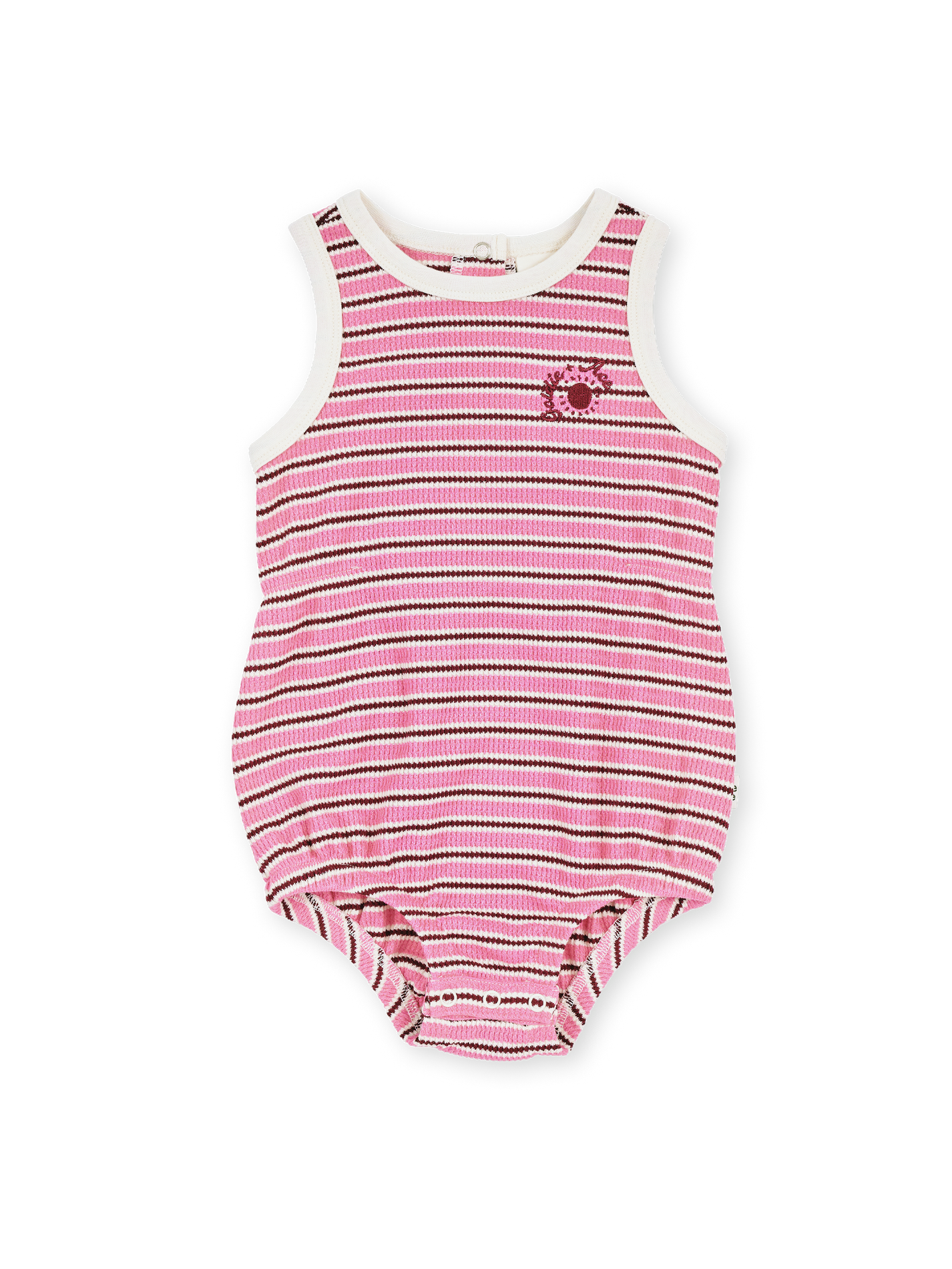 Waffle Bubble Romper Pink