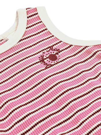 Waffle Bubble Romper Pink