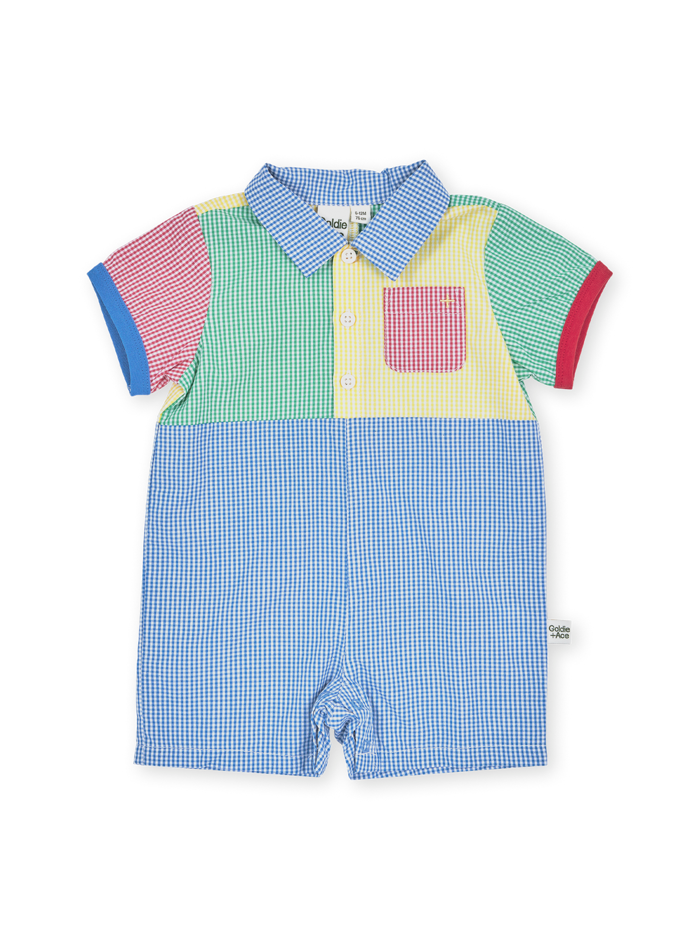 Gingham Colour Block Romper