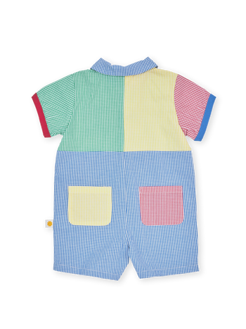 Gingham Colour Block Romper