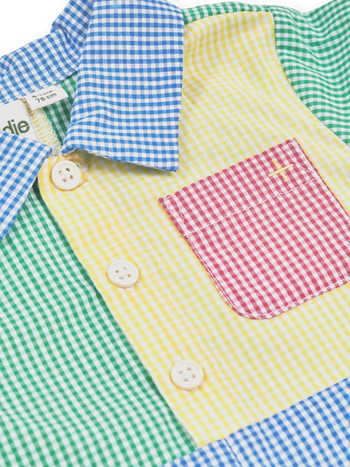 Gingham Colour Block Romper