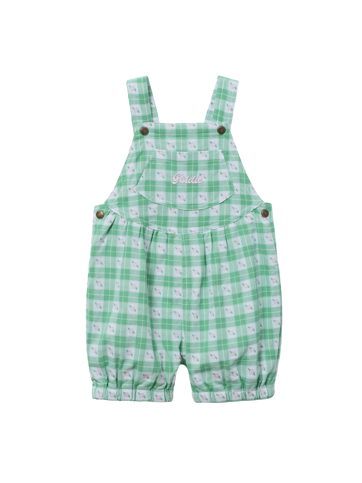 Meadow Gingham Bubble Overalls