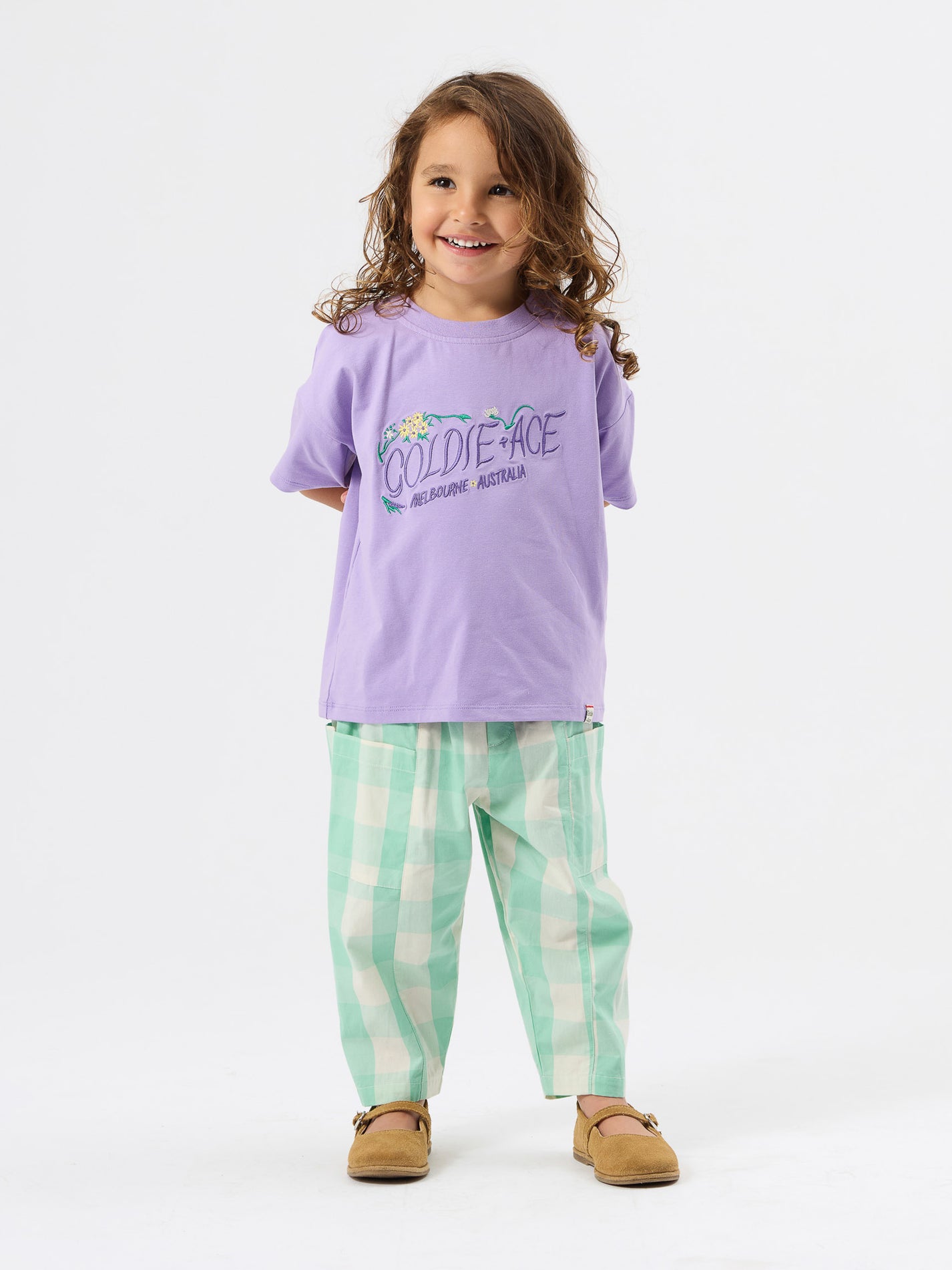 Lightweight Gingham Kit Pocket Pant Green