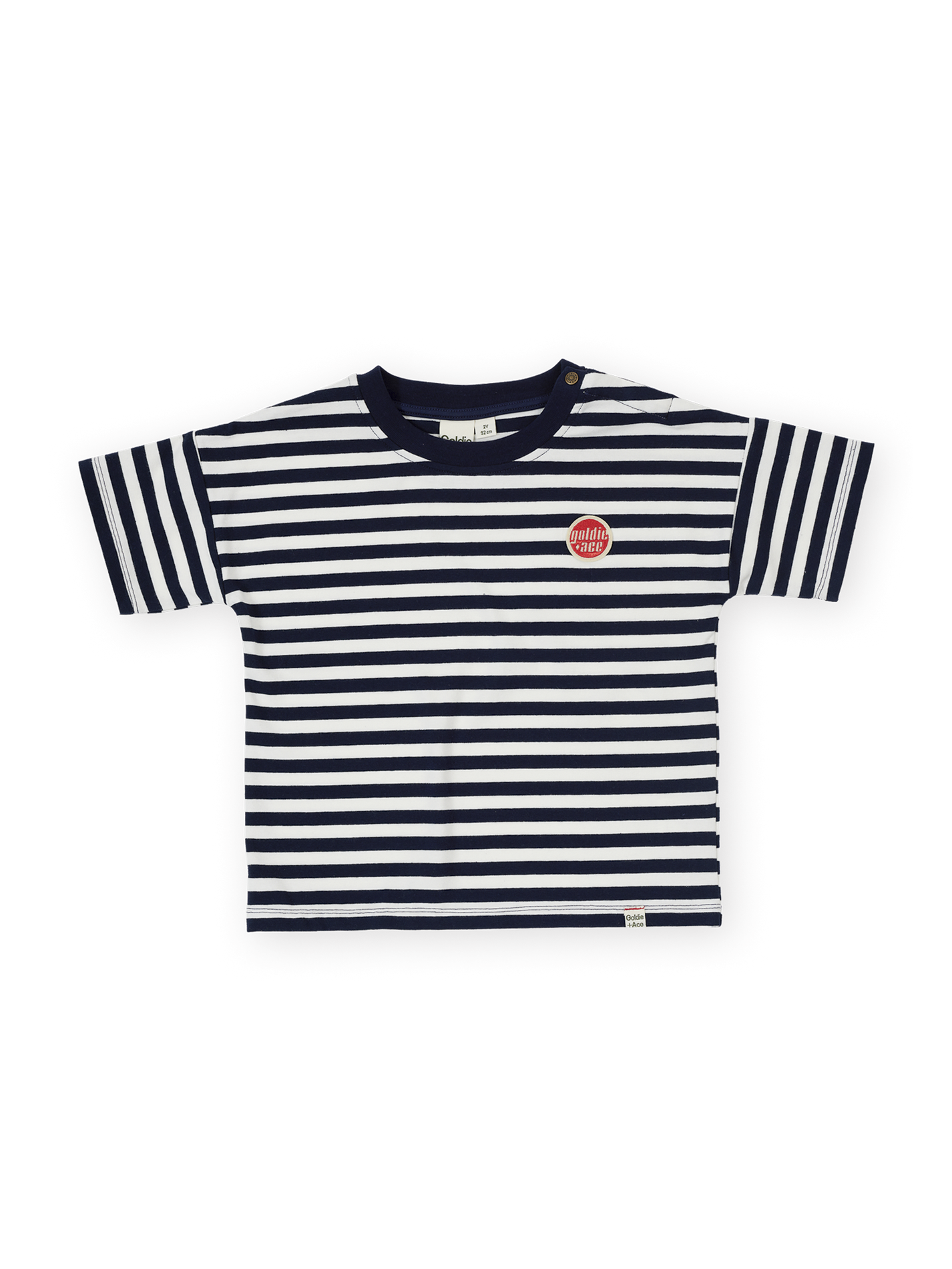 Essential Stripe Logo T-Shirt Navy