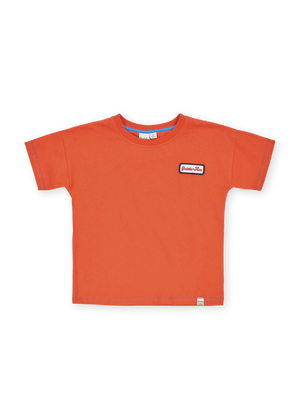 Contrast Stitch T-Shirt Rust