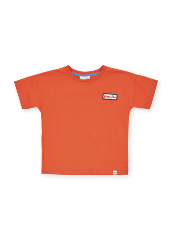 Contrast Stitch T-Shirt Rust