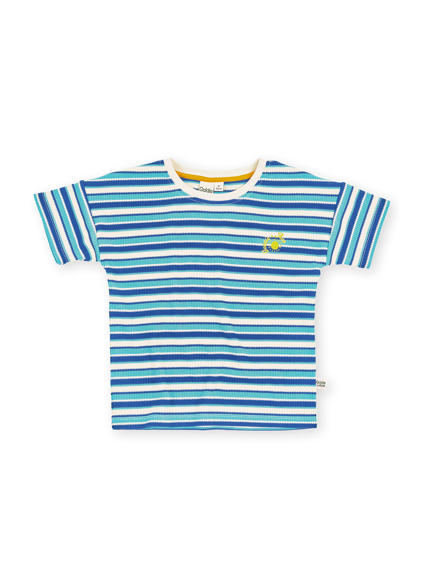 Waffle Stripe T-Shirt Blue
