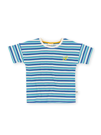 Waffle Stripe T-Shirt Blue