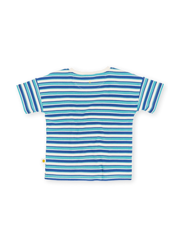 Waffle Stripe T-Shirt Blue