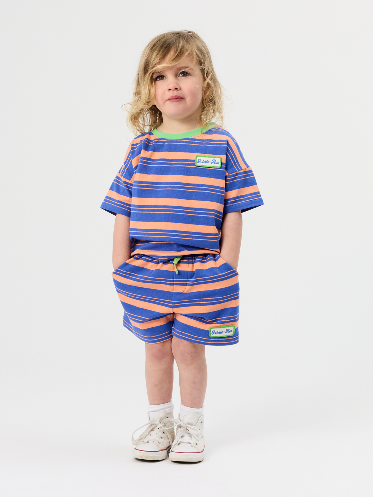 Retro Coastline Stripe Shorts