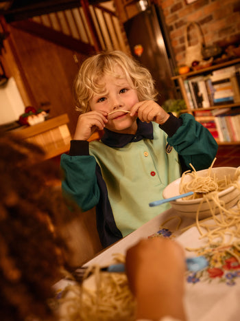 Panelled Relaxed Rugby Sweat Top