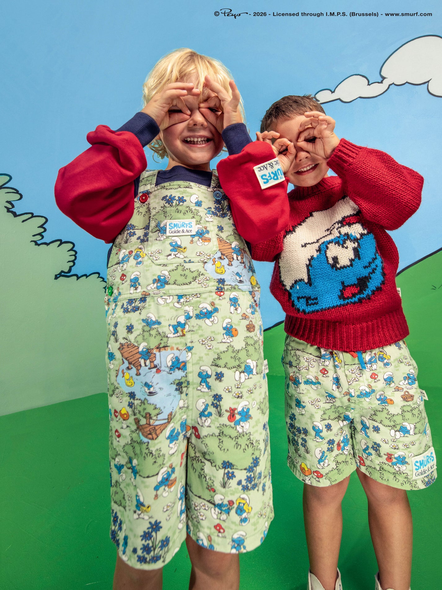 The Smurfs Village Print Burton Overall