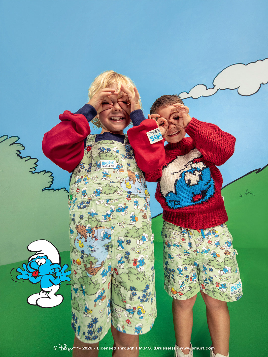 The Smurfs Village Print Shorts