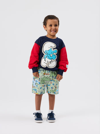 The Smurfs Village Print Shorts